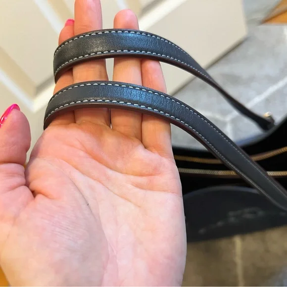 Coach denim and leather large tote bag EUC - Picture 12 of 16